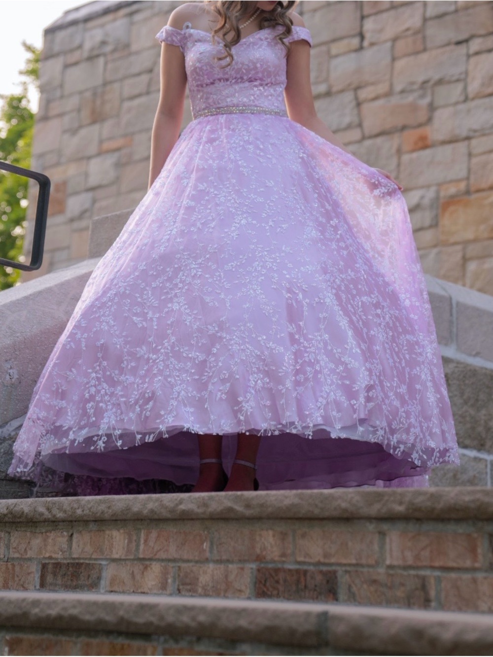 Camille La Vie Lavender Off-Shoulder Lace Maxi Dress
Sweet sixteen dress!!!
